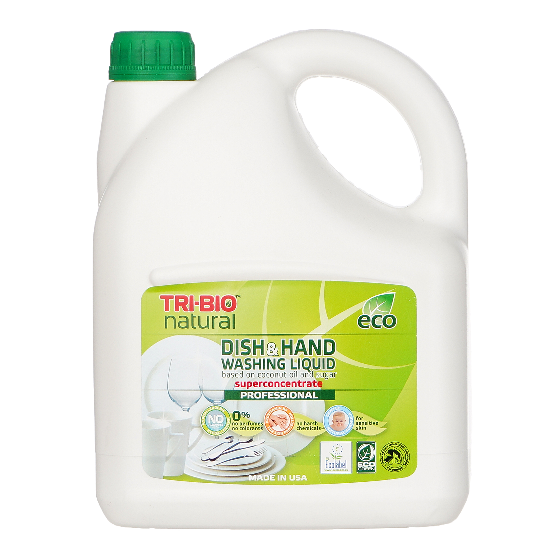 Професионален натурален течен препарат за миене на съдове и ръце, Dish&Hand Washing Liquid, 2.84 л.