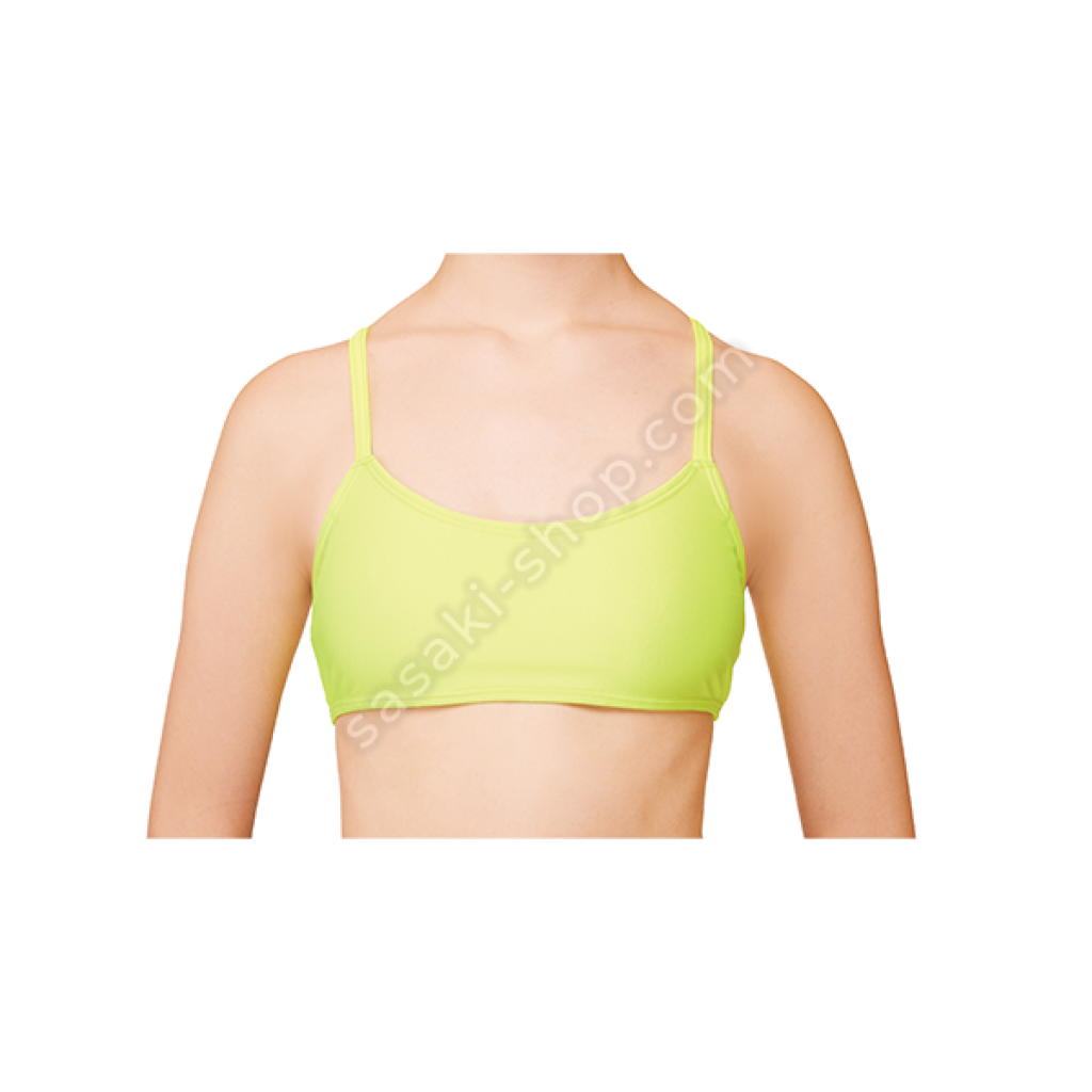 Bra Top (with cup pocket) 7055 LMY col. Luminous Yellow/Passion Pink