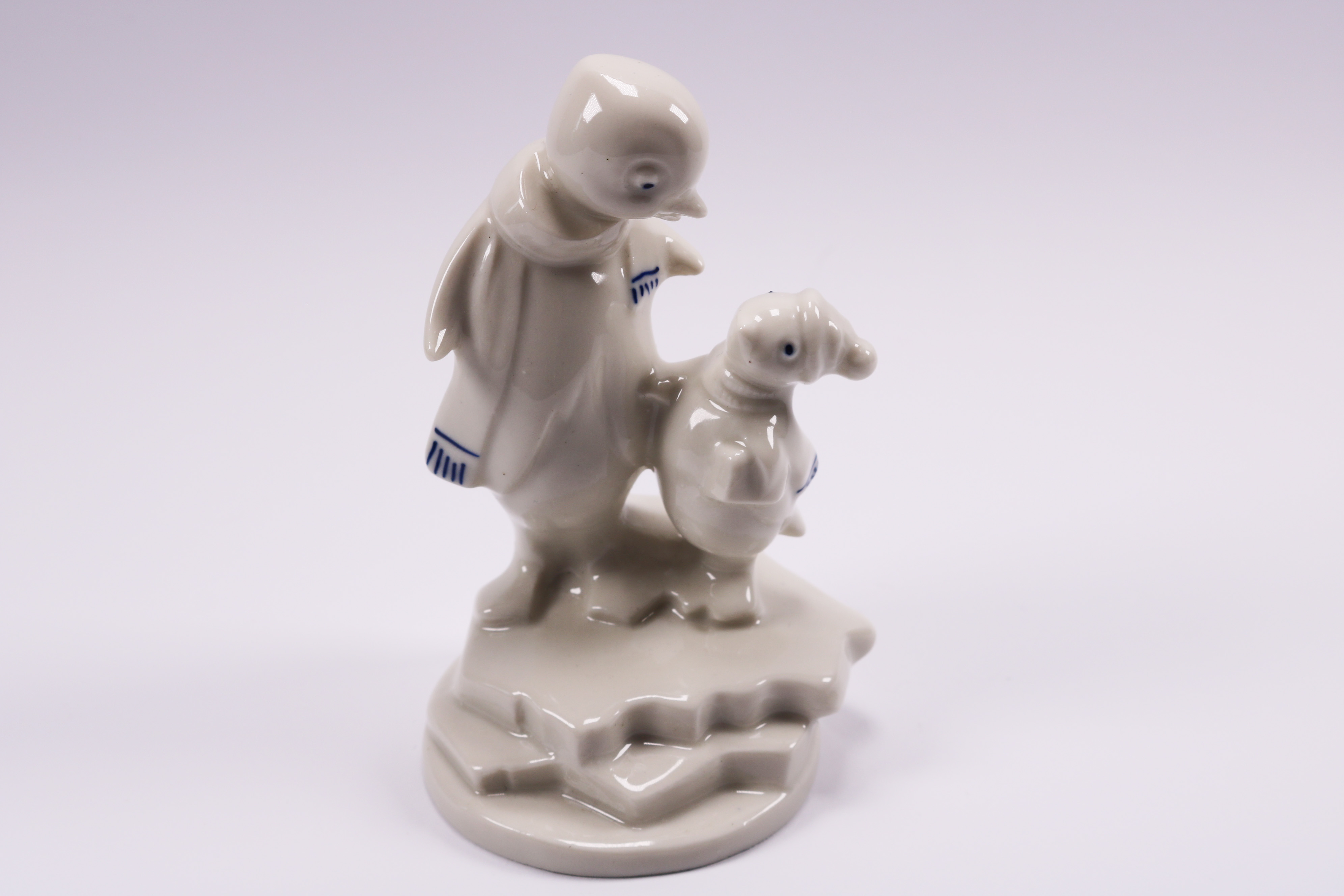 Penguin Figurine Stamped Made In Spain Collectors Item Fine Porcelain Gift Idea