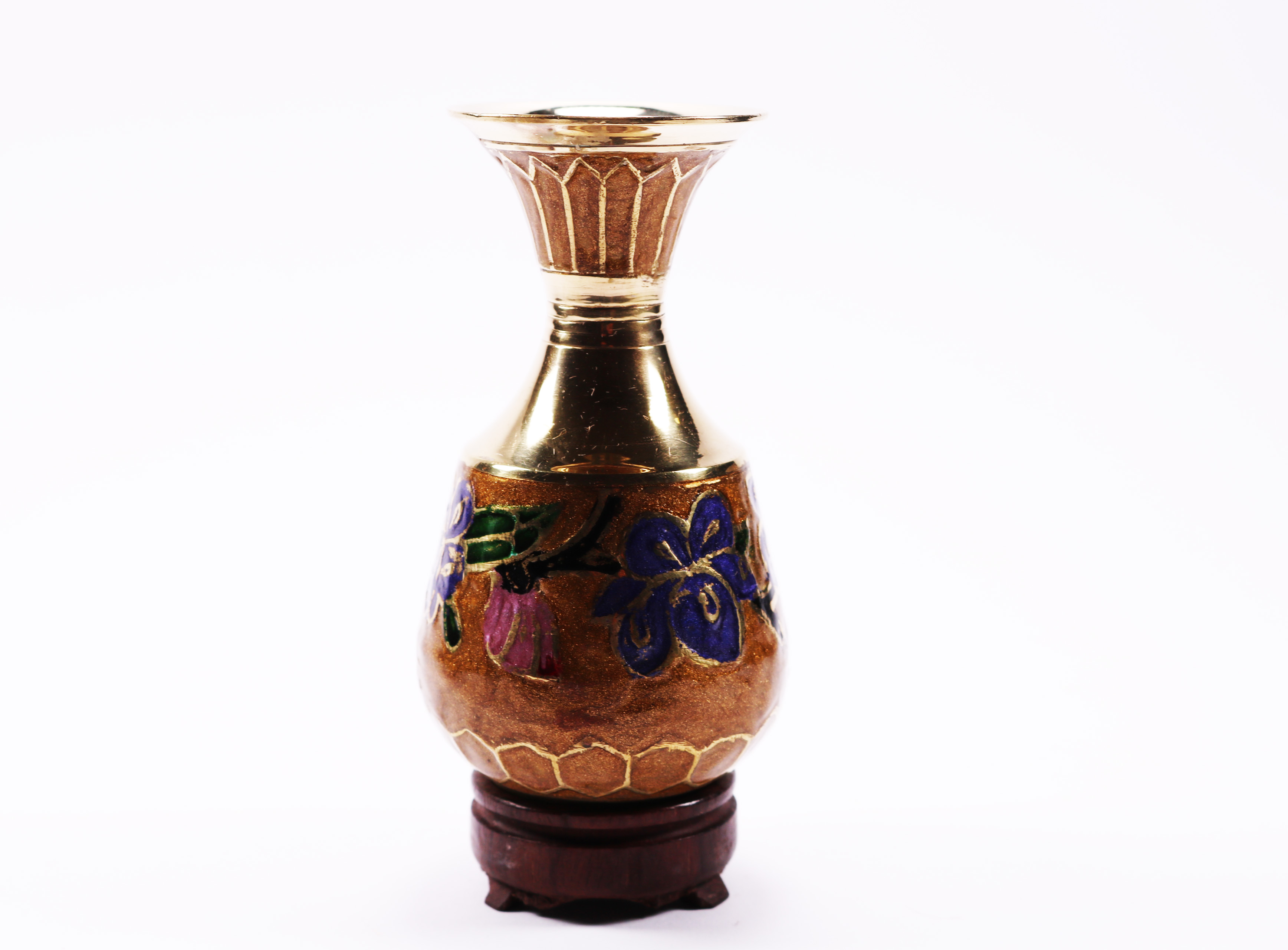 Vintage Vase Gold And Metal