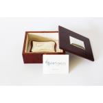 WOODEN BOX WITH SILVER ICON BY ARTE ARGENTO/ITALY