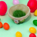 Панер за Великденски Яйца с Декорация Кръгъл - Зелен