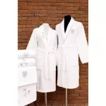 Комплект халати KAZEL, Molly + 4 кърпи подарък S/M, M/L бял/бял
